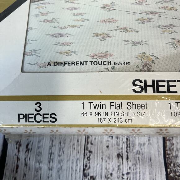 Vintage Monticello Cannon 3pc Twin Sheet Set Pillowcase Orange Yellow Floral 692 - Picture 3 of 13